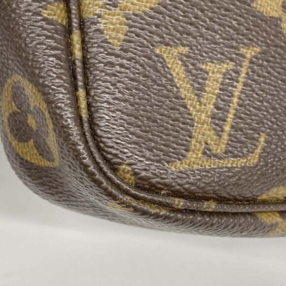 LOUIS VUITTON Authentic Brown Monogram Pochette Pouch - Picture 9 of 10